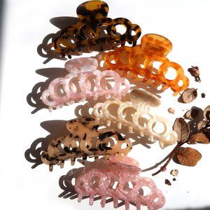 Tortoise Shell Acetate Hair Claw Hair Clip (6 Multi-color)